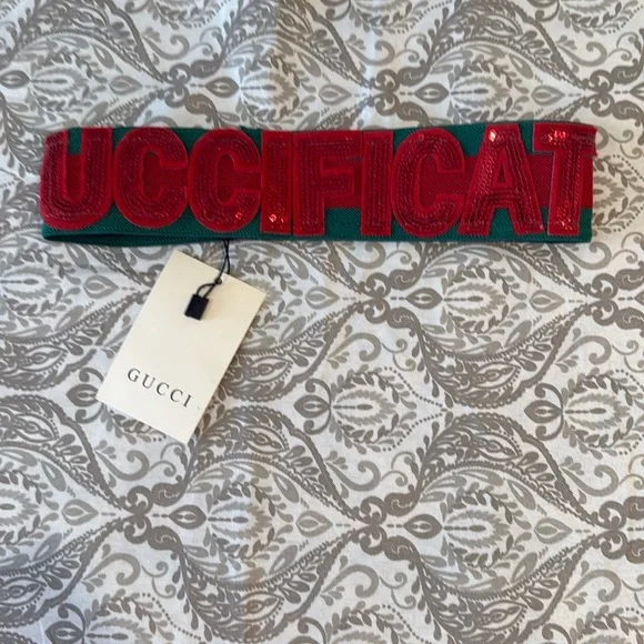 BEAUTIFUL Red and Green Headband - Picture 3 of 8